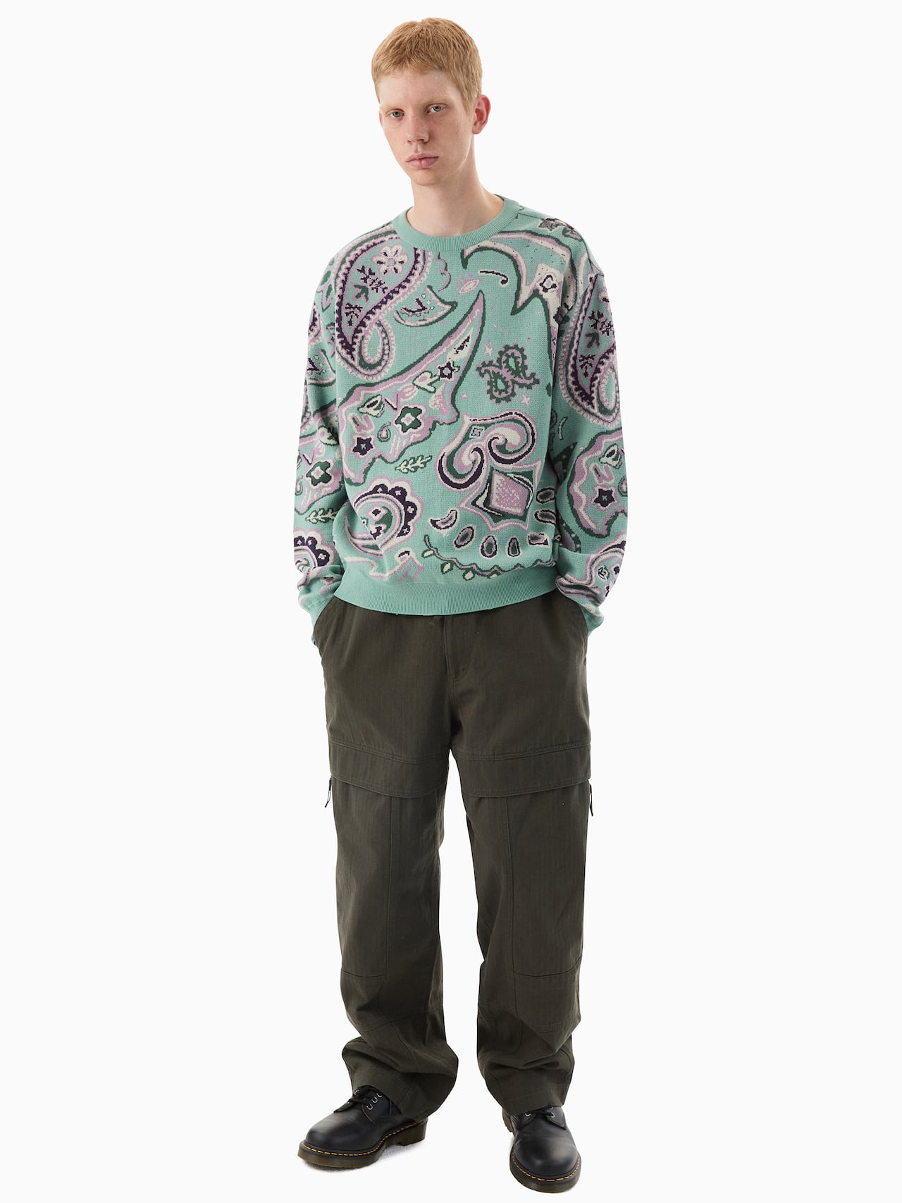 Paisley Jacquard Knit Sweater