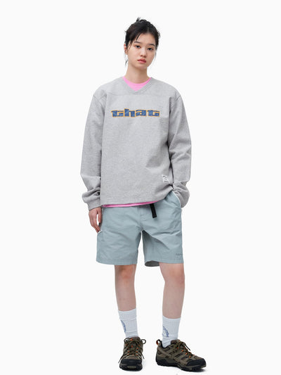 Paneled Sports Crewneck