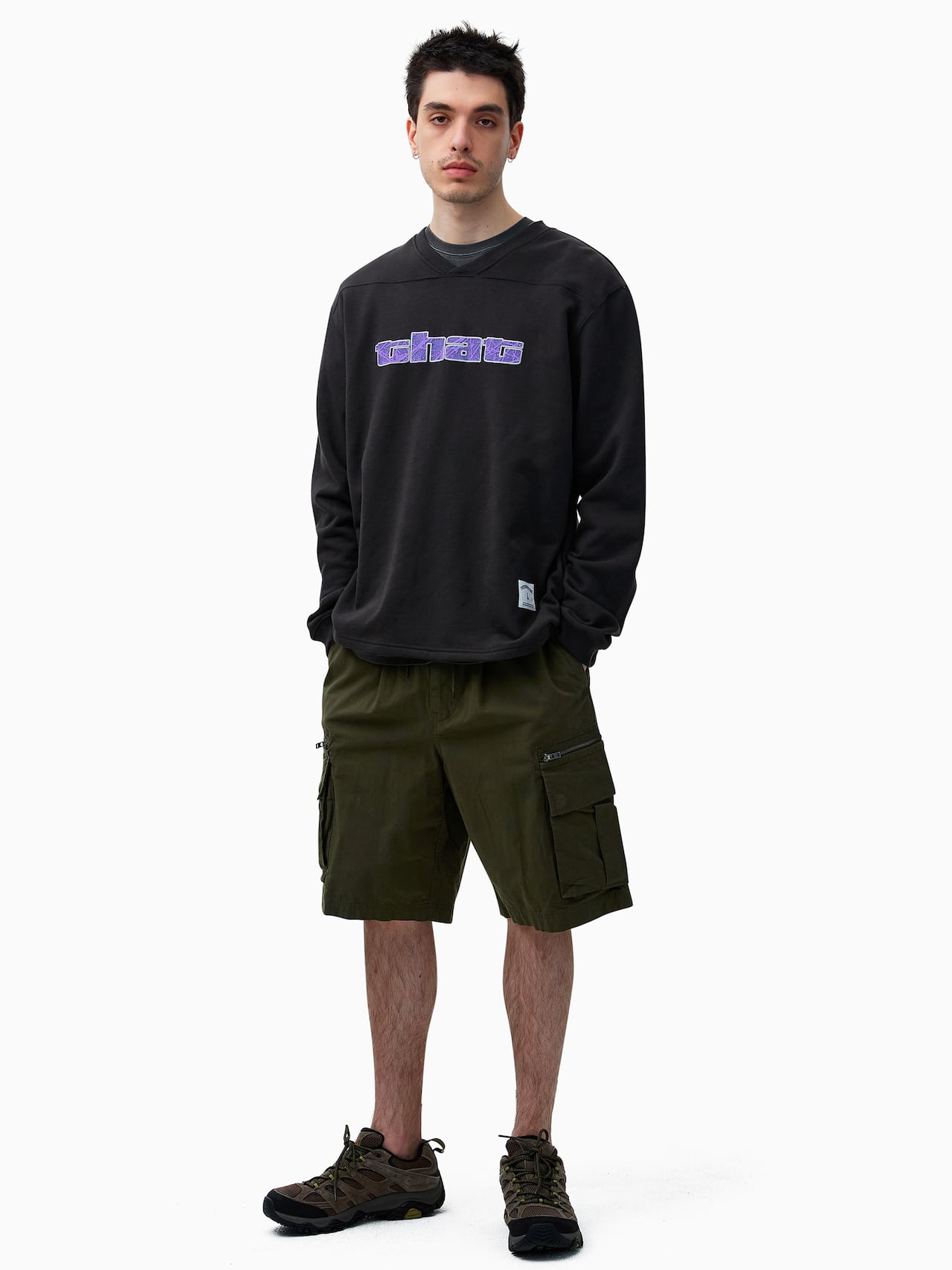 Paneled Sports Crewneck