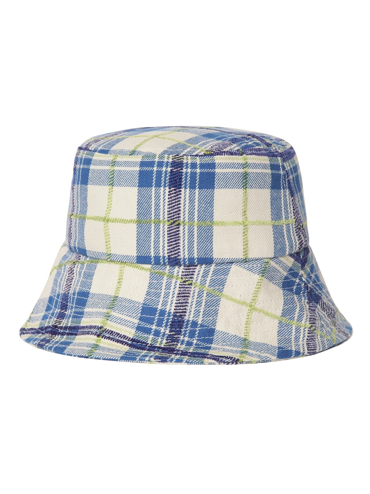 Plaid Long Bill Bucket Hat