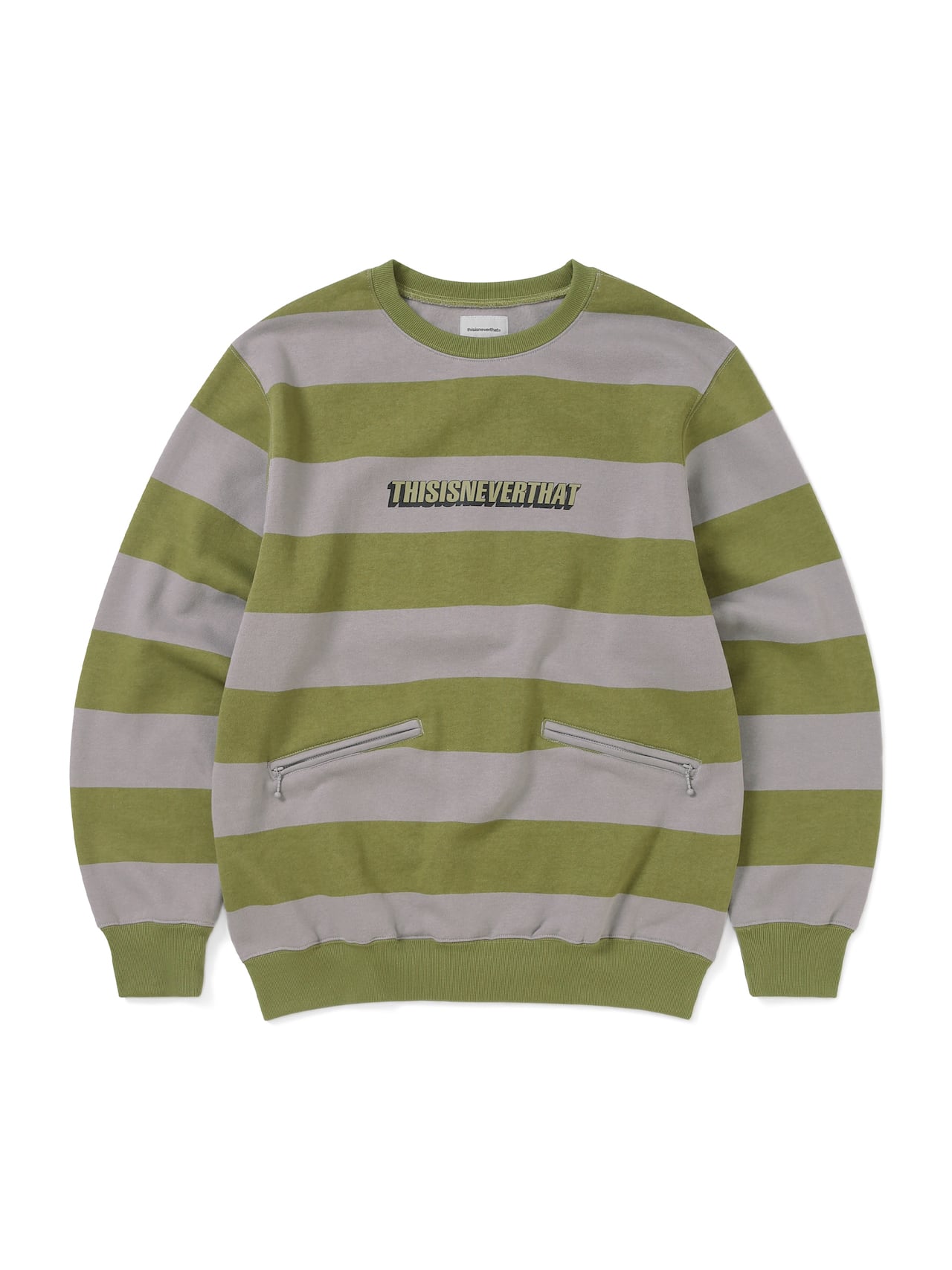 Printed Stripe Crewneck