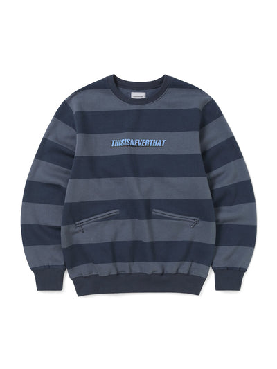 Printed Stripe Crewneck